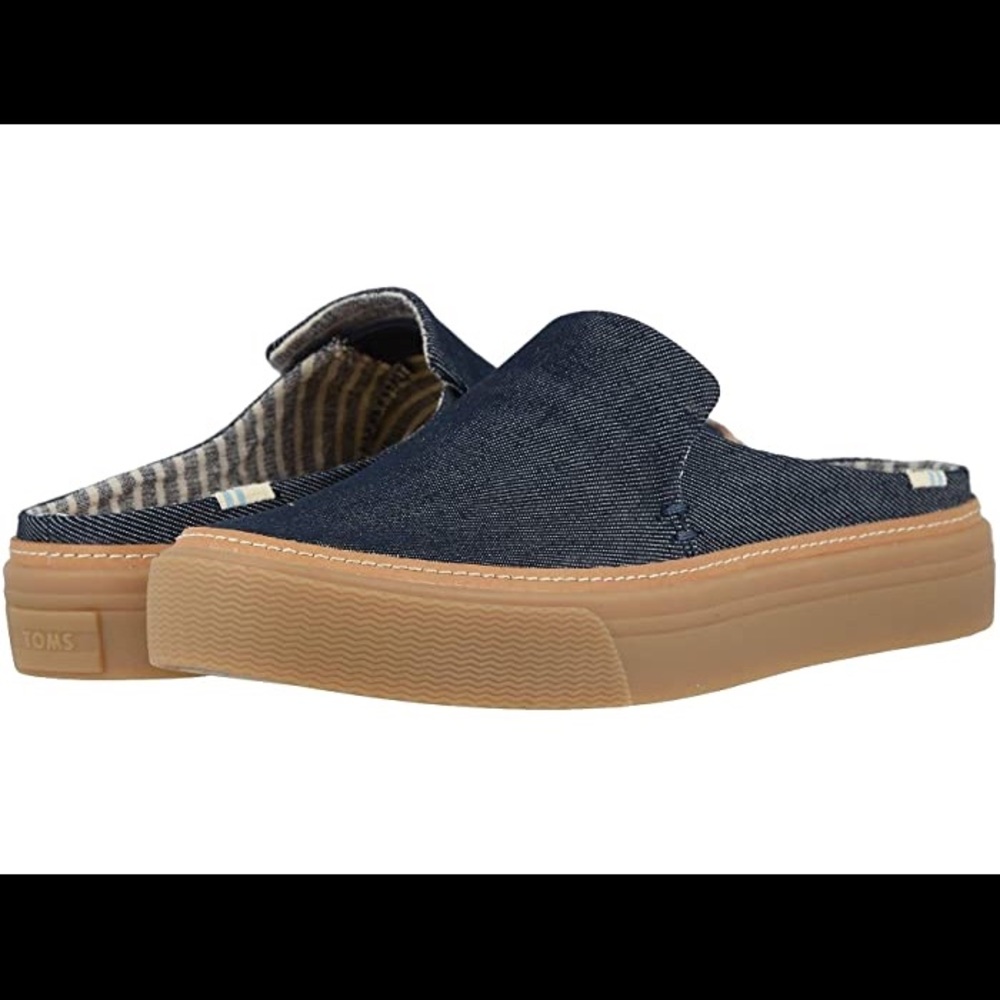 TOMS denim sunrise slides